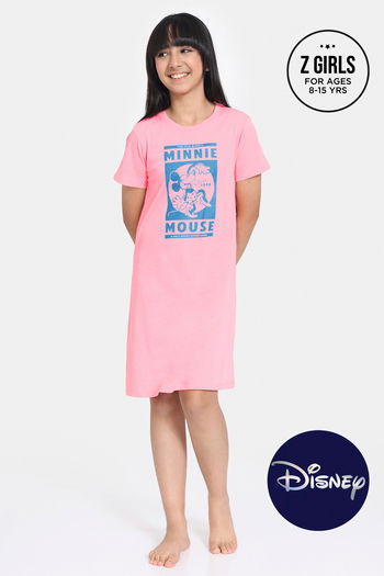 Buy Zivame Girls Disney Knit Cotton Loungewear Dress -  Flamingo Pink